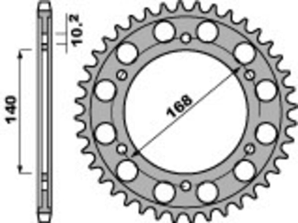 PBR Standard C45 čelični stražnji nosač 4613 - 525 4613 47 C45