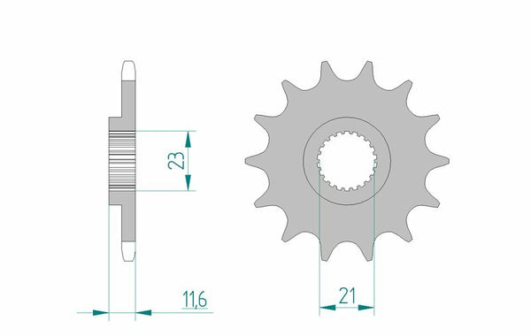 AFAM Steel Standard Front Sprock 21307 - 520 21307-13