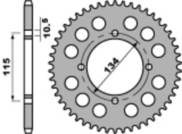 PBR Standard C45 čelični stražnji Sprick 711 - 530 711 46 C45