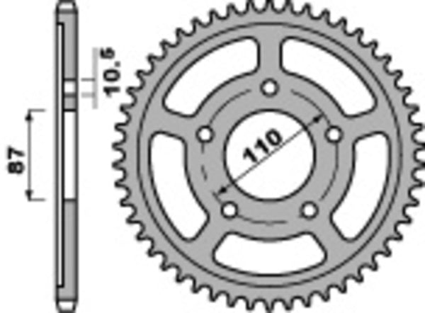 PBR Standard C45 čelični stražnji Sprick 795 - 530 795 46 C45