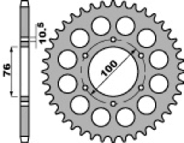 PBR Standard C45 čelični stražnji nosač 816 - 530 816 52 C45