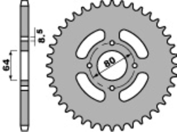 PBR Standardni čelični spricock 838 - 428 838 43 F