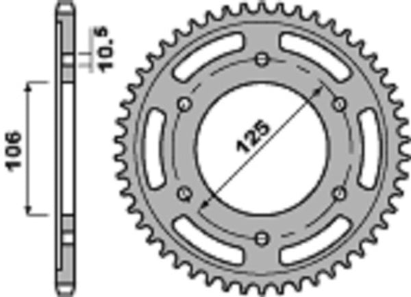 PBR Ultra -Light aluminij stražnji Spropet 4530 - 520 4530 44 L
