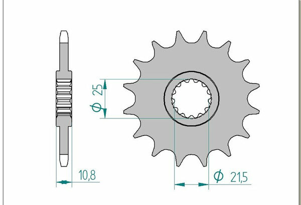 AFAM Steel Standard Front Sprock 1512 - 520 21512-16