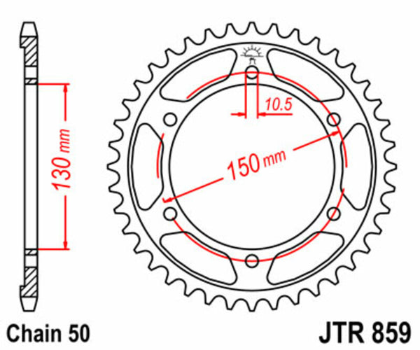 JT Sprock's Steel Standard Rear Sprock 859 - 530 JTR859.41