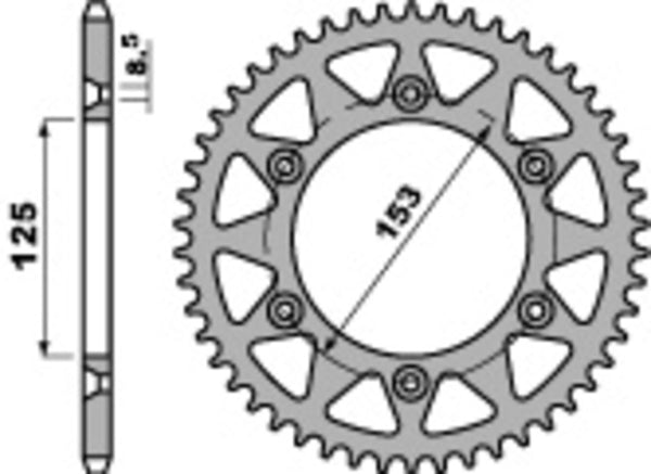PBR Standard C45 čelični stražnji nosač 289 - 520 289 51 C45