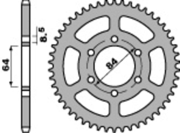 PBR Standard C45 čelični stražnji Sprick 809 - 428 809 53 C45