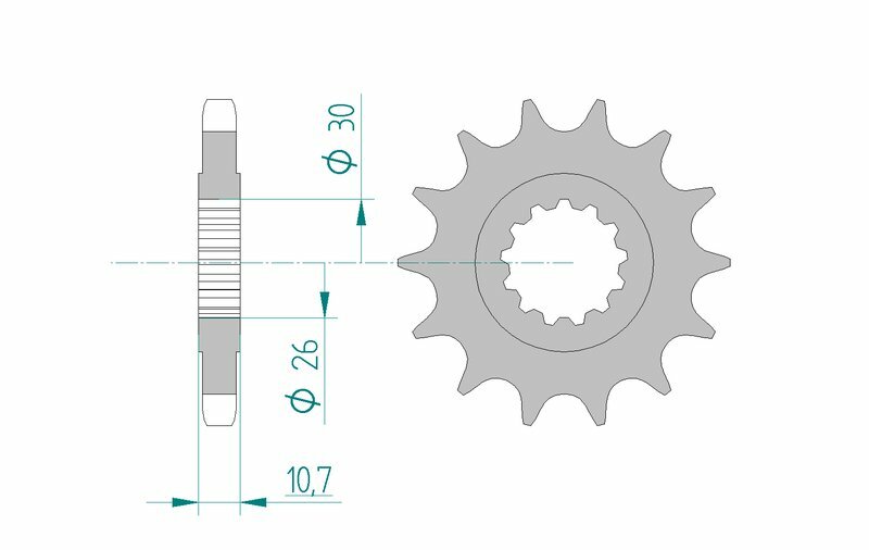 „AFAM Steel Standard Front Sprock 21801 - 530“