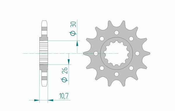 AFAM Steel Standard Front Sprock 21805 - 525 21805-16