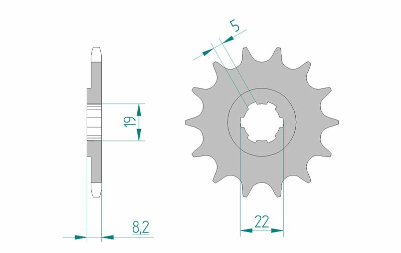 AFAM Steel Standard Front Sprock 22302 - 520