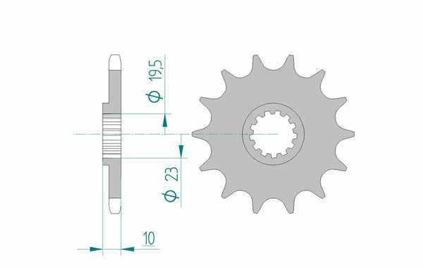 AFAM Steel Self -Cleaning Front Sprock 22303 - 520 22303+13