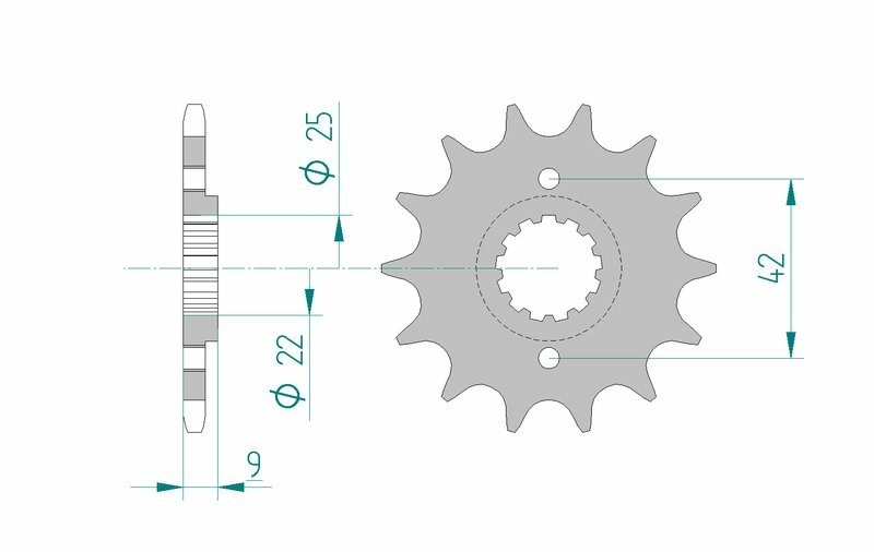 AFAM oceľový štandardný predný sprock 24502- 520