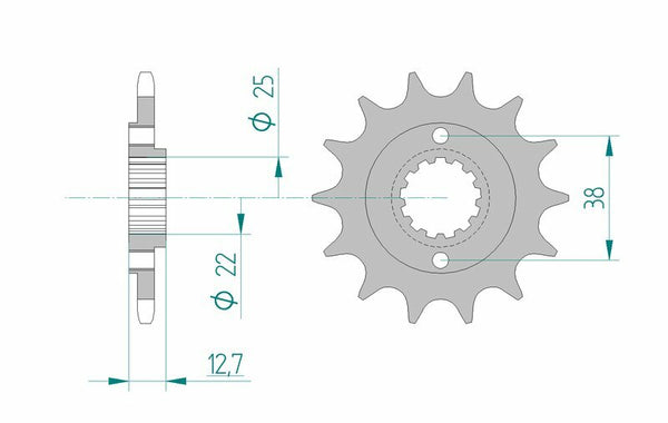 Afam Steel Standard prednji Shock 24505 - 520 24505-13