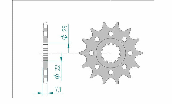 AFAM STEEL Standardni prednji Sprick 24511 - 520 24511-15