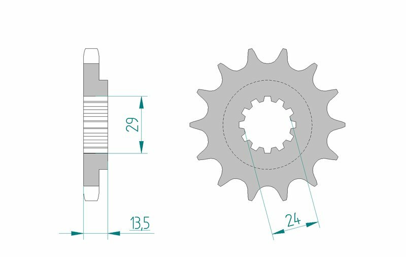 „AFAM Steel Standard Front Sprock 24900 - 530“