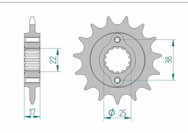 AFAM STEEL Standardni prednji Shock 52612 - 520 52612-15