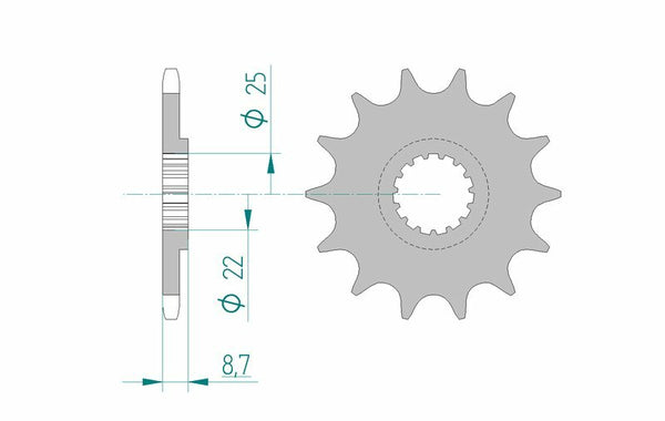 AFAM STEEL Samo -čišćenje prednjih Sprick 73301 - 520 73301+15