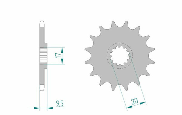 AFAM STEEL Samo -čišćenje prednjih Sprick -a 94120 - 420 94120+14