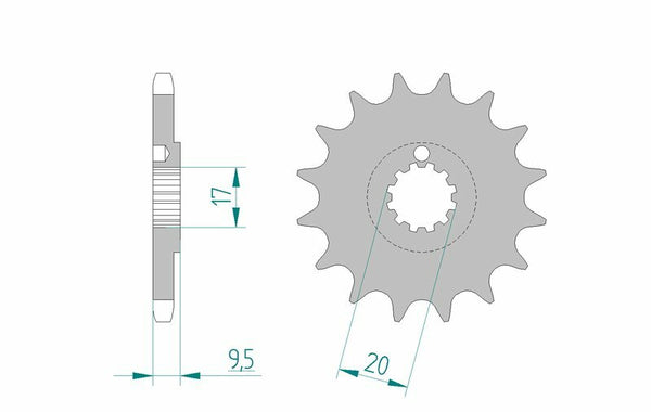 AFAM STEEL Samo -čišćenje prednjih Sprick -a 94202 - 428 94202+14