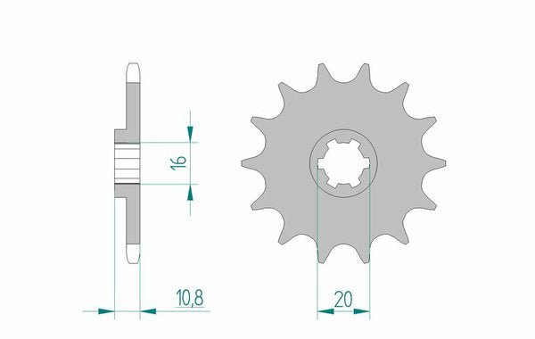 AFAM Steel Standard Front Sprock 94213 - 520 94213-13