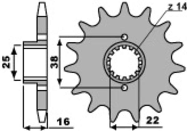 PBR Steel Standard prednji Shock 2050 - 525 2050 14 18nc