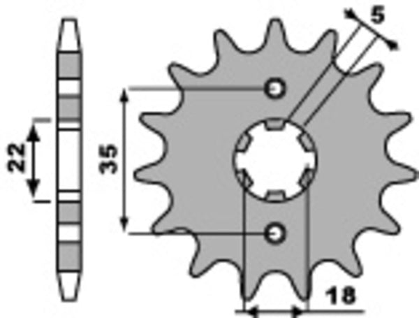 PBR Steel Standard prednji Sprick 2053 - 428 2053 14 18nc