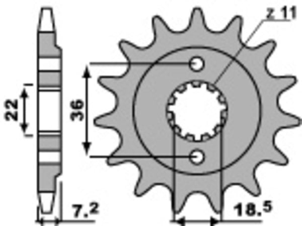 PBR Steel Standard prednji Sprick 2067 - 520 2067 13 18nc