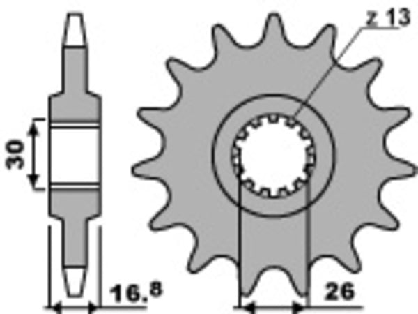PBR Steel Standard prednji Sprick 2068 - 525 2068 14 18nc