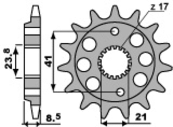 PBR Steel Standard prednji Sprick 2071 - 520 2071 15 18nc