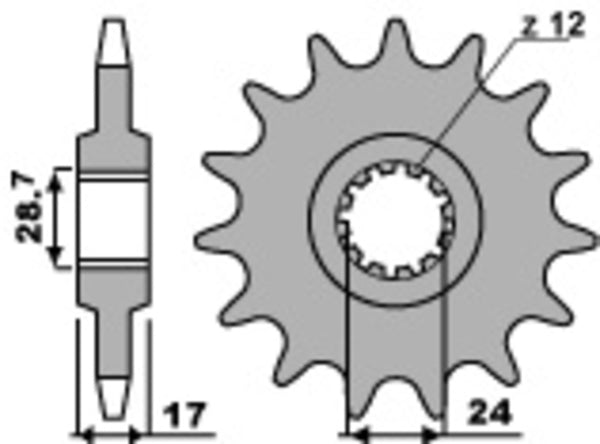PBR Steel Standard prednji Sprick 2073 - 525 2073 14 18nc