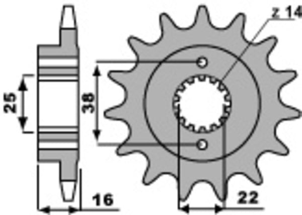 PBR Steel Standard prednji Sprick 2075 - 520 2075 15 18nc