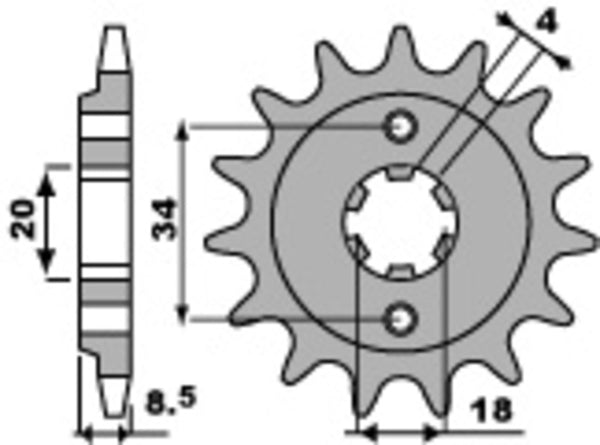 PBR Steel Standard prednji Sprick 2076 - 520 2076 13 18nc