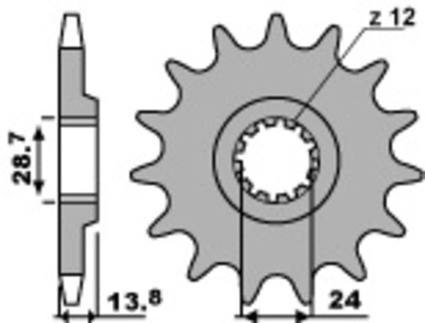 PBR Steel Standard prednji Sprick 2077 - 530 2077 17 18nc