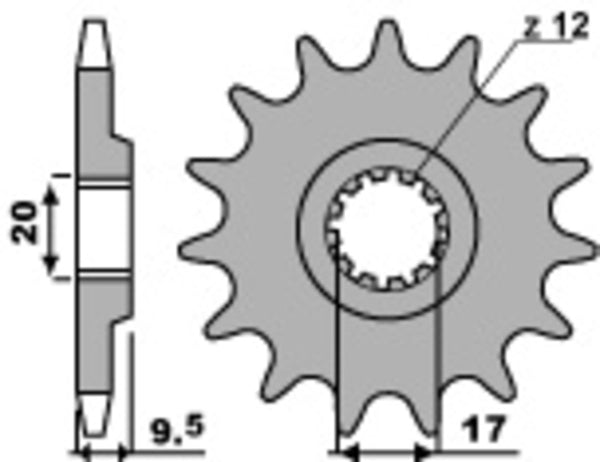 PBR Steel Standard prednji Sprick 2084 - 428 2084 14 18nc