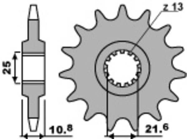 PBR Steel Standard prednji Sprick 2086 - 525 2086 16 18nc