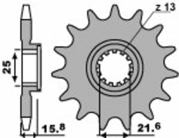 PBR Steel Standard prednji Sprick 2093 - 525 2093 15 18nc