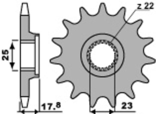 PBR Steel Standard prednji Sprick 2096 - 520 2096 16 18nc