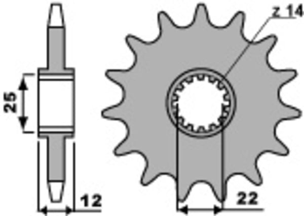 PBR Steel Standard prednji Sprick 2102 - 520 2102 13 18nc
