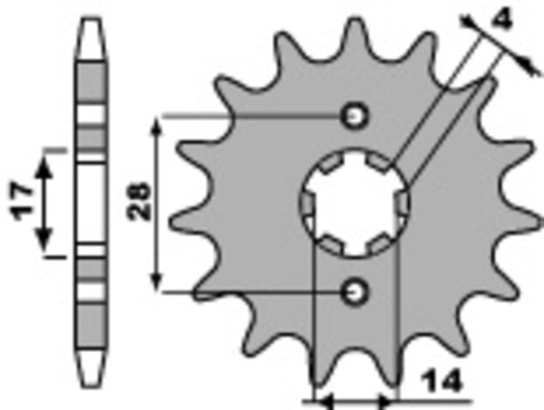 PBR Steel Standard prednji Sprick 2118 - 428 2118 14 18nc