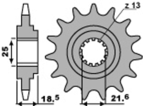 PBR Steel Standard prednji Sprick 2119 - 520 2119 14 18nc