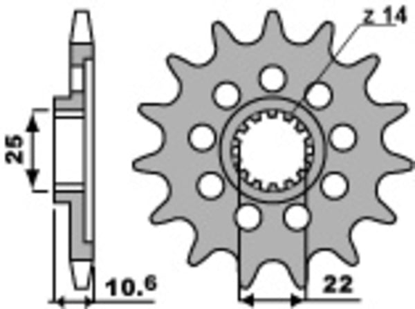 PBR Steel Standard prednji Sprick 2127 - 520 2127 15 18nc