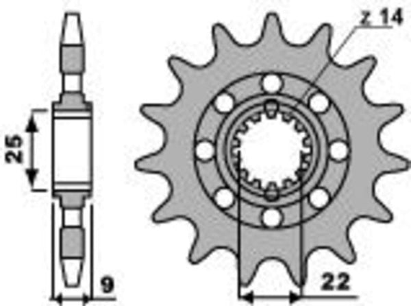 PBR Steel Standard prednji Sprick 2129 - 525 2129 15 18nc