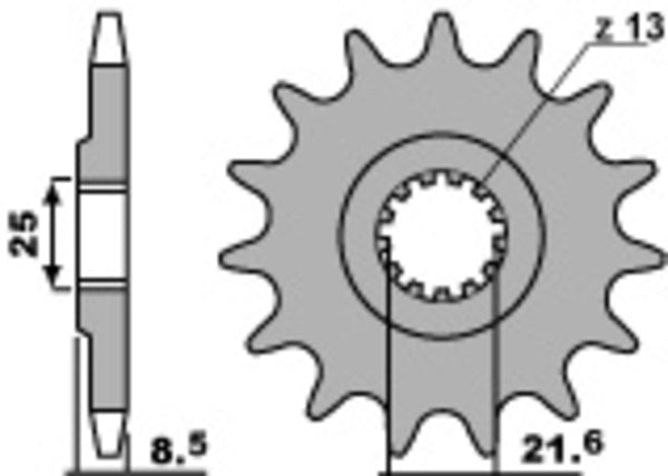 PBR Steel Standard prednji Sprick 2137 - 525 2137 15 18nc