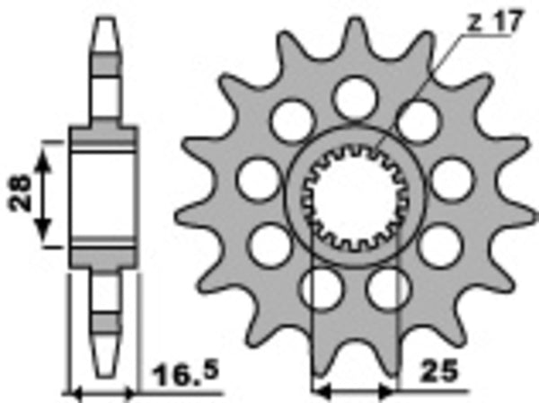PBR Steel Standard prednji Sprick 2147 - 525 2147 17 18nc
