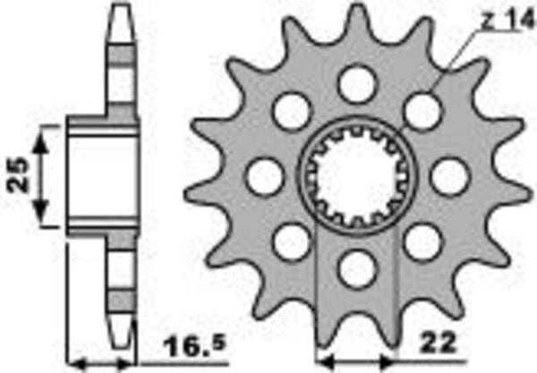 PBR Steel Standard prednji Sprick 2171 - 520 2171 14 18nc