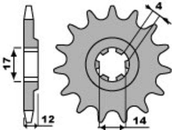 PBR Steel Standard prednji Sprick 2223 - 428 2223 14 18nc