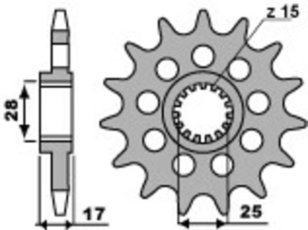 PBR Steel Standard prednji Sprick 2249 - 525 2249 15 18nc