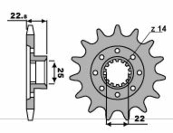 PBR Steel Standard prednji Sprick 2252 - 520 2252 16 18nc