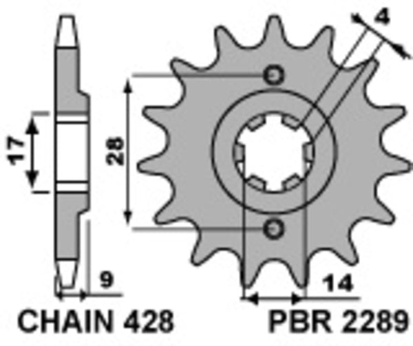 PBR Steel Standard prednji Sprick 2289 - 428 2289 13 18 NC