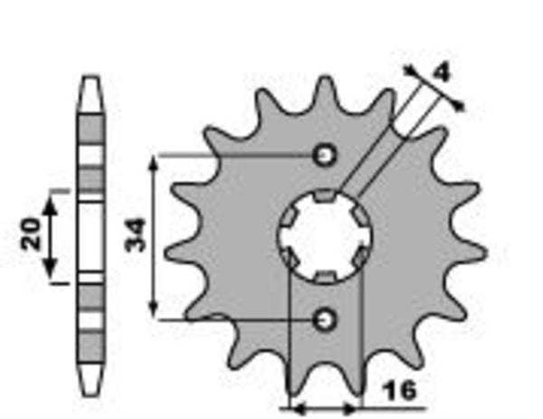 PBR Steel Standard prednji Sprick 263 - 428 263 13 18nc